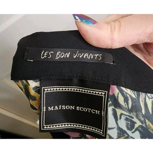 Size 1 / Small Maison Scotch Les Bon Vivants Jungle Pants Animal Print Floral - Picture 3 of 8